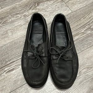 Black Sperry Topsiders